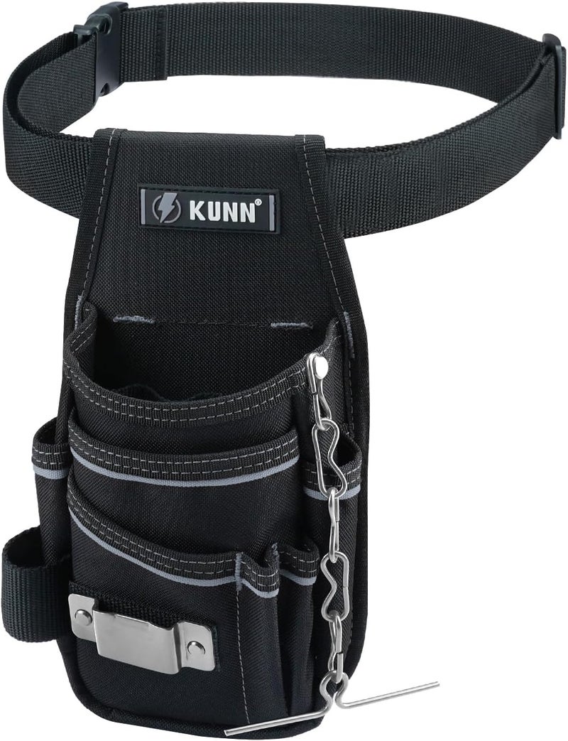 KUNN Electrician Tool Pouch with Belt Clip - 7-Pocket Lightweight Small Tool Belt Pouches for Carpenters, Technicians, HVAC - Heavy Duty Multi-Pocket Organizer for Construction, Maintenance, DIY Tools - Image 1